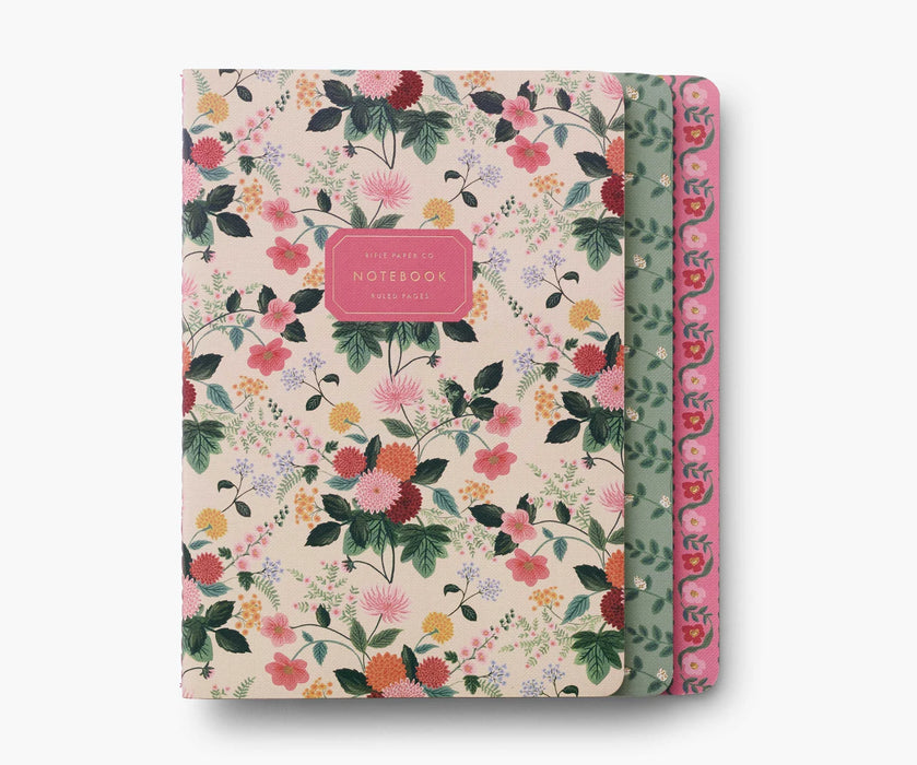 Set of 3 Garden Dahlia Notebook