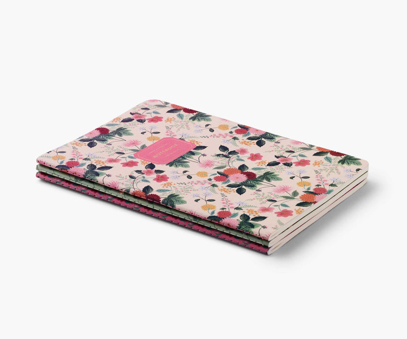 Set of 3 Garden Dahlia Notebook