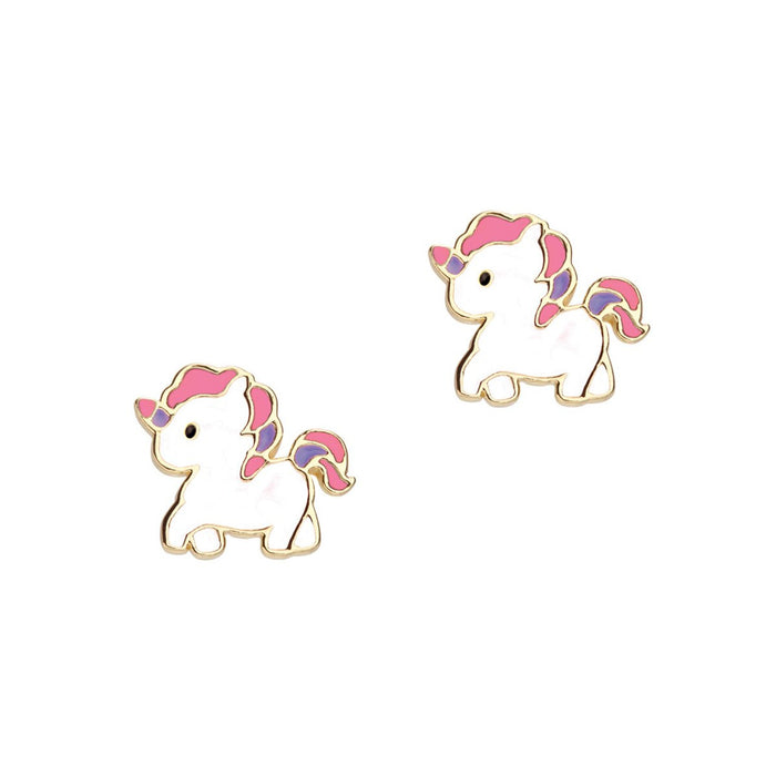Cutie Enamel Studs Magical Unicorn