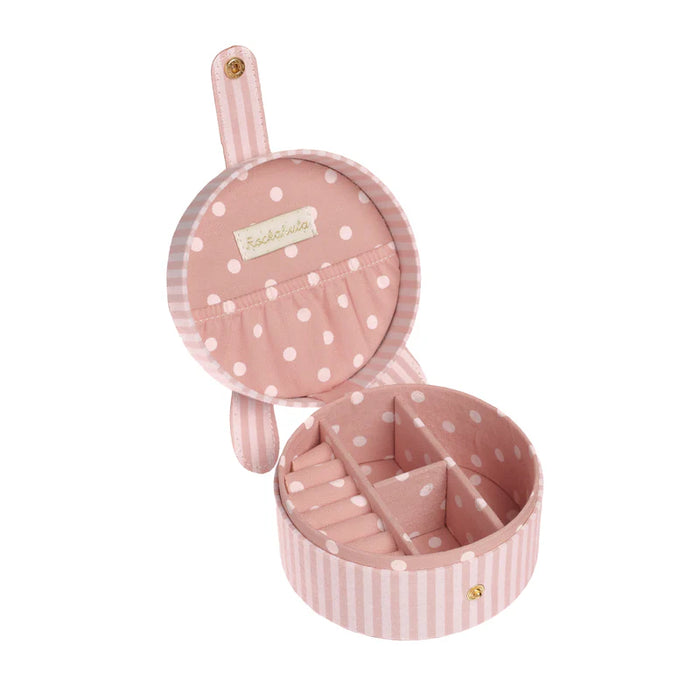 Stripy Bunny Round Jewellery Box