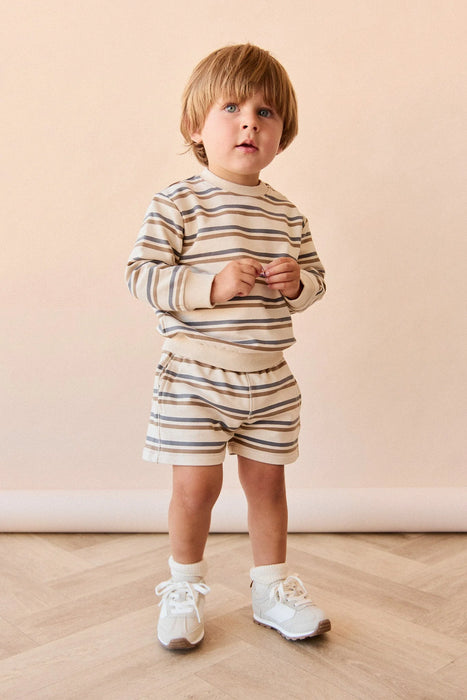 Organic Cotton Jalen Short - Raynor Stripe North Sea