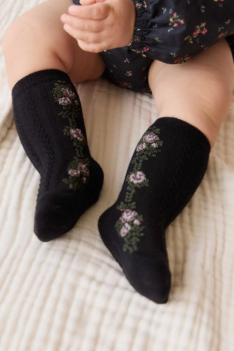 Tasha Floral Jacquard - Black Beauty