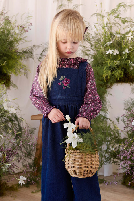 Dovie Overall - Deep Sea Denim Orchid Rose