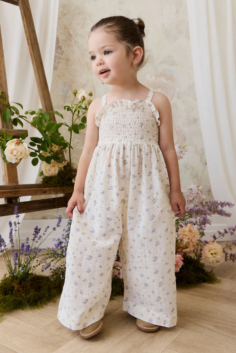 Organic Cotton Arabella Jumpsuit - Juniper Fields Blue