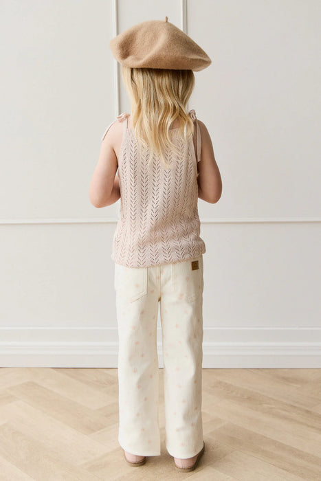 Aria Knitted Singlet - Dainty Pink