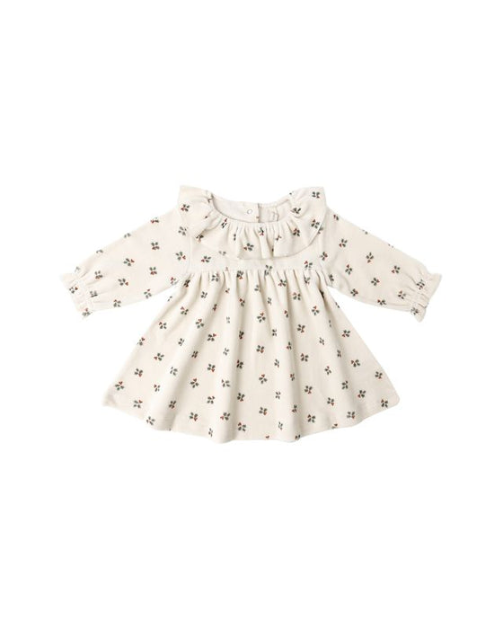 Velour Baby Dress || Holly Berry
