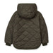 Close-up of Jackson jacket showcasing quilted padding, zipper closure, and elastic binding.