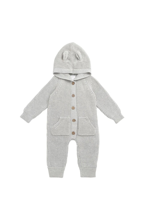 Bear Knit Onepiece - Light Grey