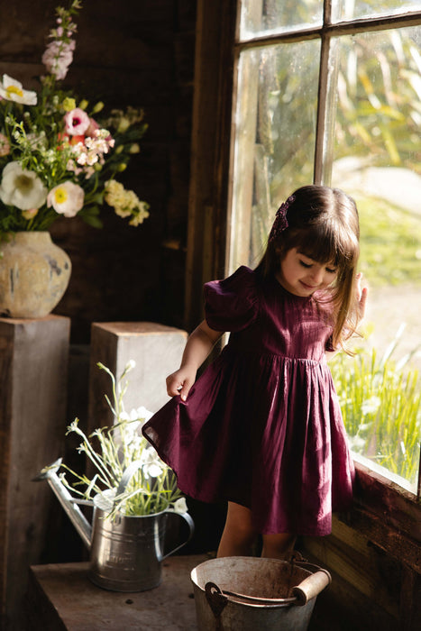 Organic Cotton Frannie Dress - Fig