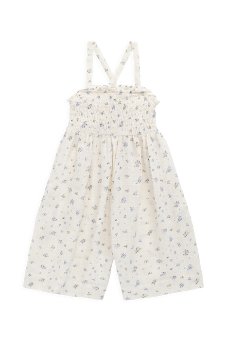 Organic Cotton Arabella Jumpsuit - Juniper Fields Blue