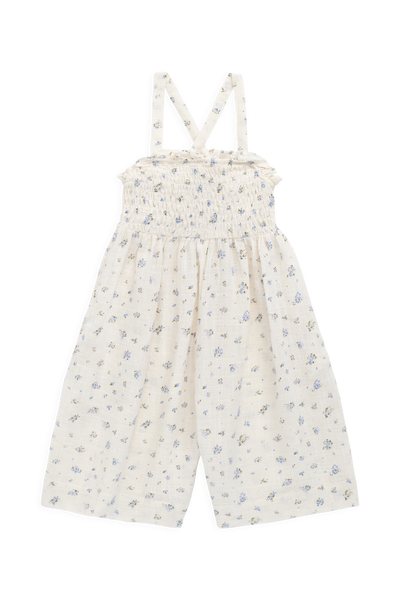 Organic Cotton Arabella Jumpsuit - Juniper Fields Blue — Thistle