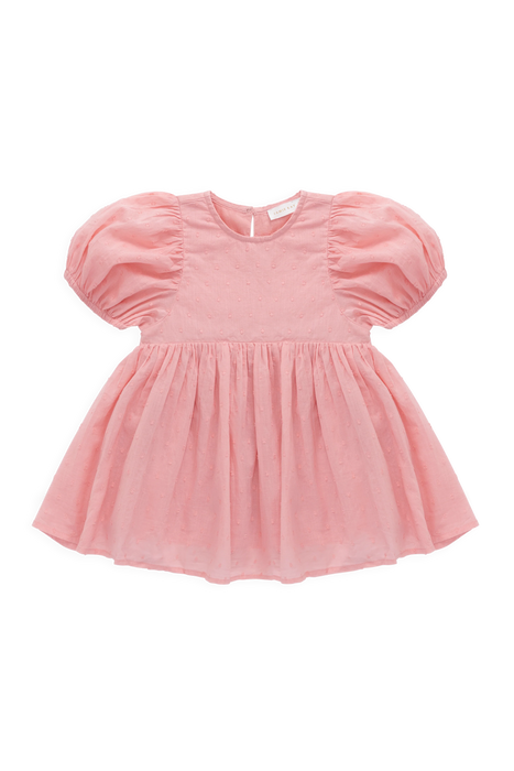 Organic Cotton Frannie Dress - Swiss Pink