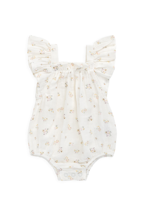 Organic Cotton Muslin Harriet Playsuit - Ayla Whisper
