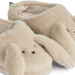 Close up view of fuzzy bunny slipper