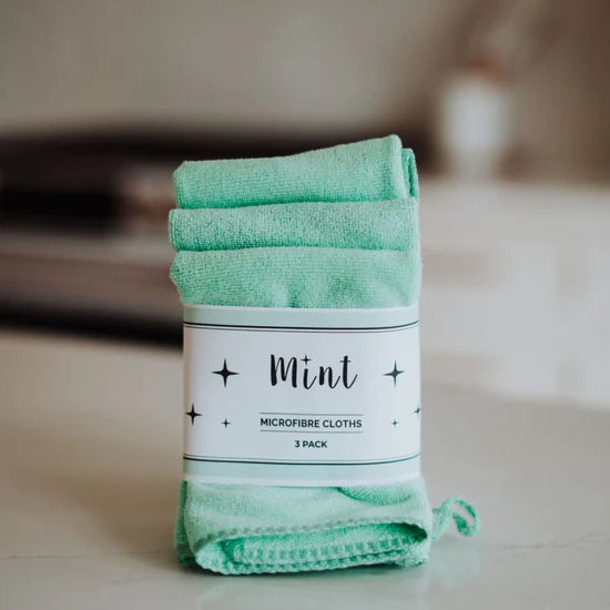 Mint Microfibre Cloth 3 pack