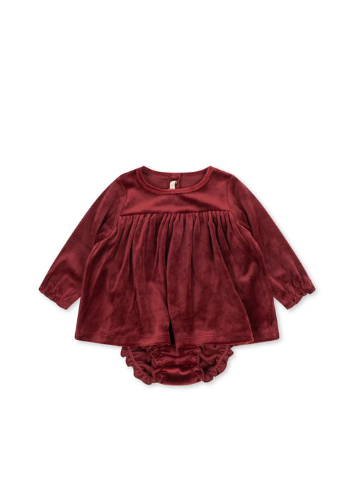 JINGLE ROMPER DRESS - red dahlia