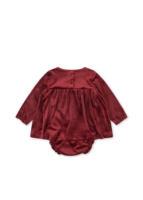JINGLE ROMPER DRESS - red dahlia