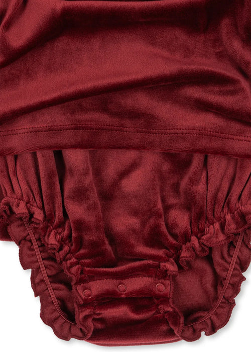 JINGLE ROMPER DRESS - red dahlia