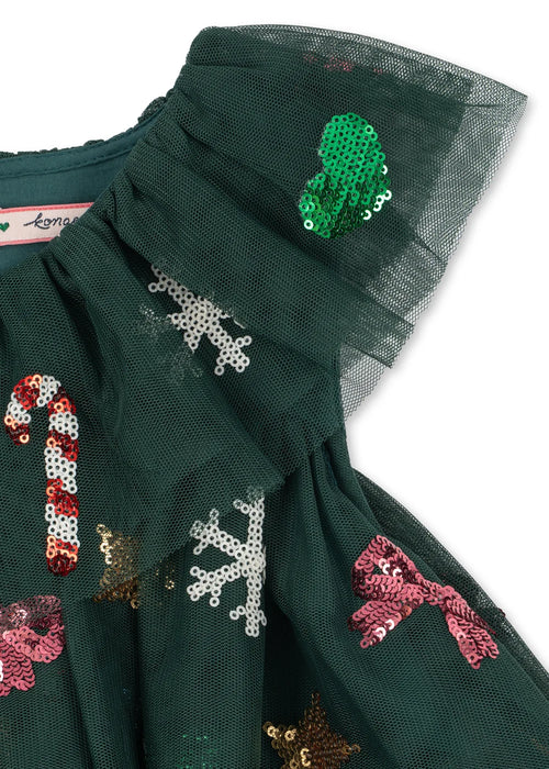 YVONNE CHRISTMAS DRESS - hunter green