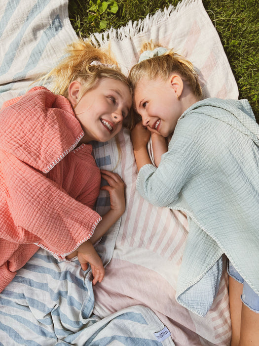 The Pebble | Kid'S Muslin Poncho - Sage