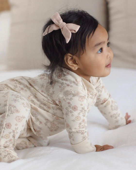 Zip Long Sleeve Sleeper Footie Floral Vine