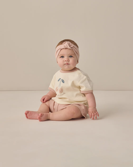 Ringer Tee Cherry - Ivory
