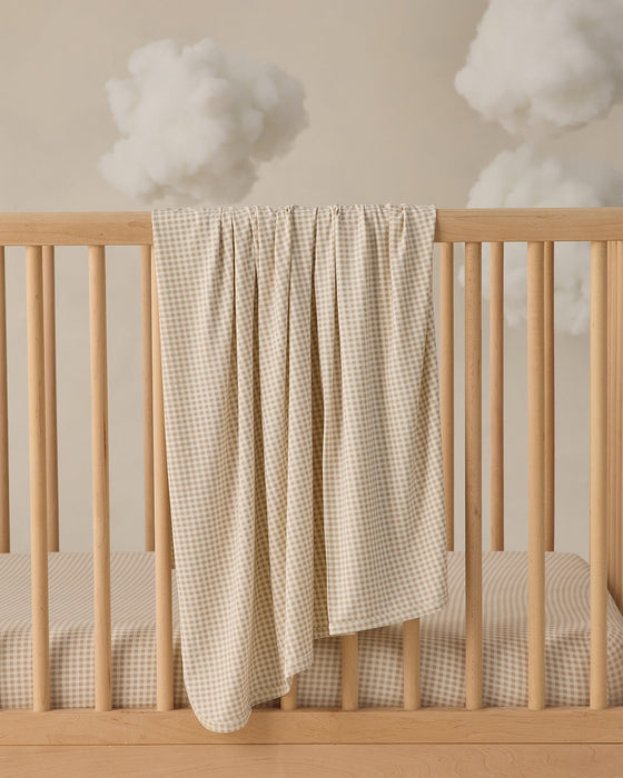 Bamboo Swaddle Oat Gingham