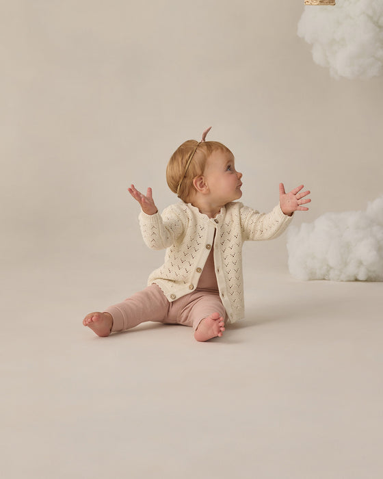 Scalloped Cardigan Natural