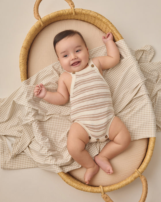 Bamboo Swaddle Oat Gingham
