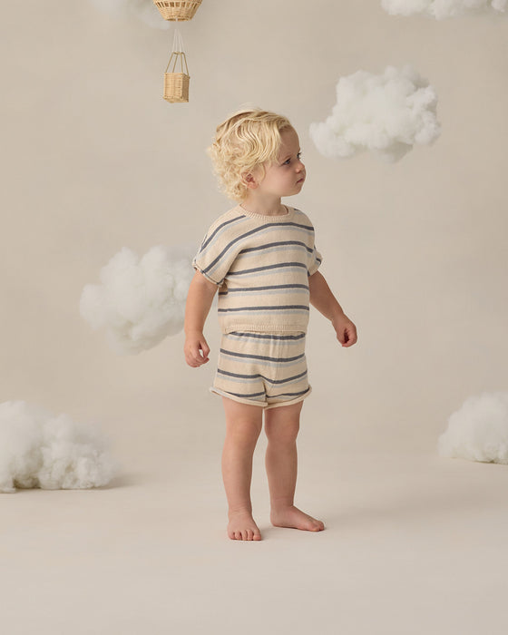 Relaxed Summer Knit Set Ocean Stripe