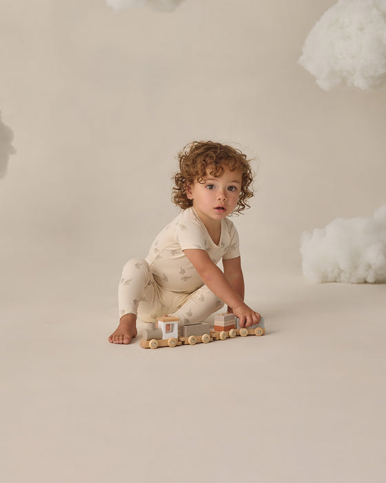 Bamboo Short Sleeve Pajama Set Elephants