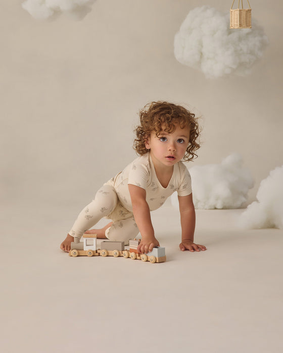 Bamboo Short Sleeve Pajama Set Elephants