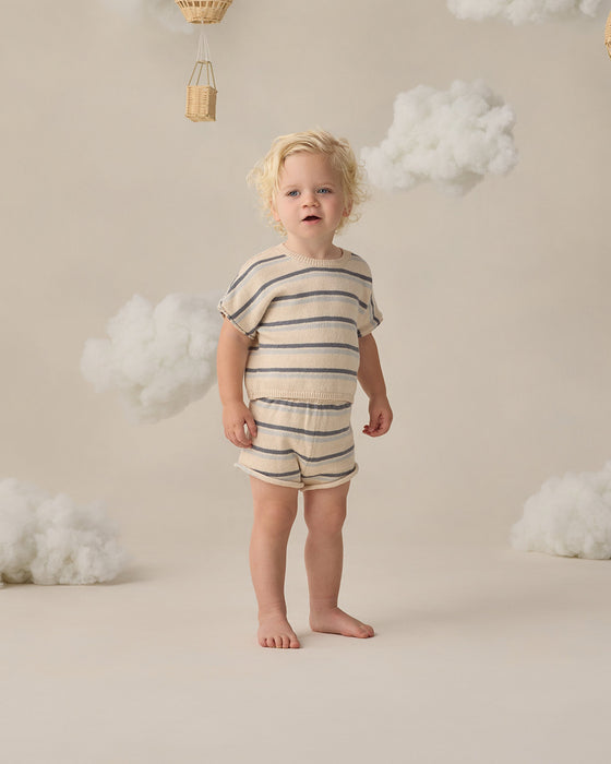 Relaxed Summer Knit Set Ocean Stripe
