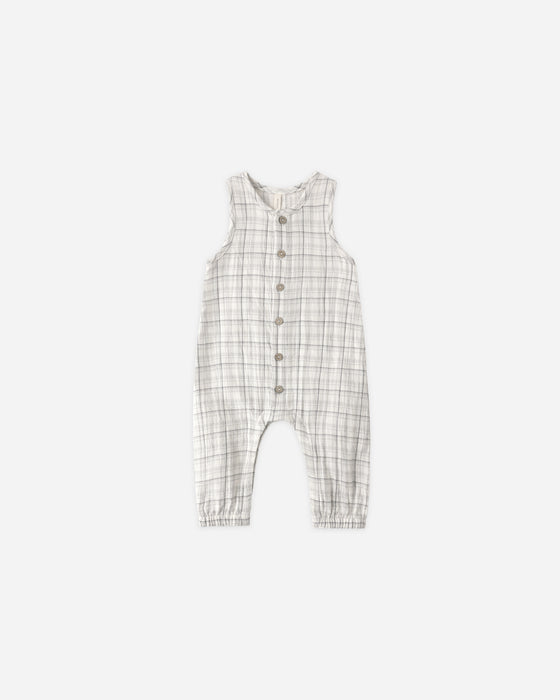 Woven Jumpsuit Blue Plaid