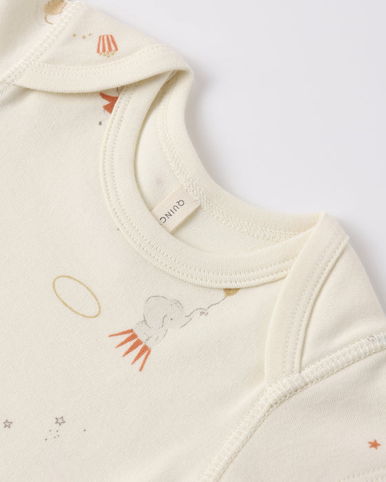 Short Sleeve Bodysuit Pack Ditsy, Blush - Ivory-Blush