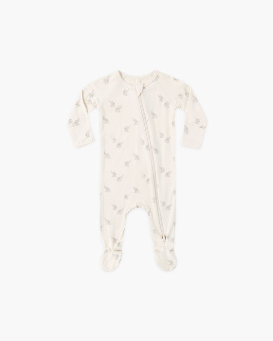 Bamboo Zip Footie Elephants