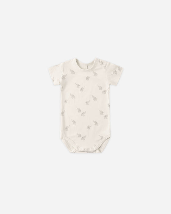 Bamboo Short Sleeve Bodysuit Elephants