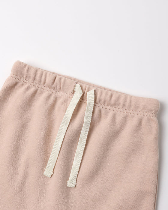 Wrap Top + Footed Pant Set Dusty Rose