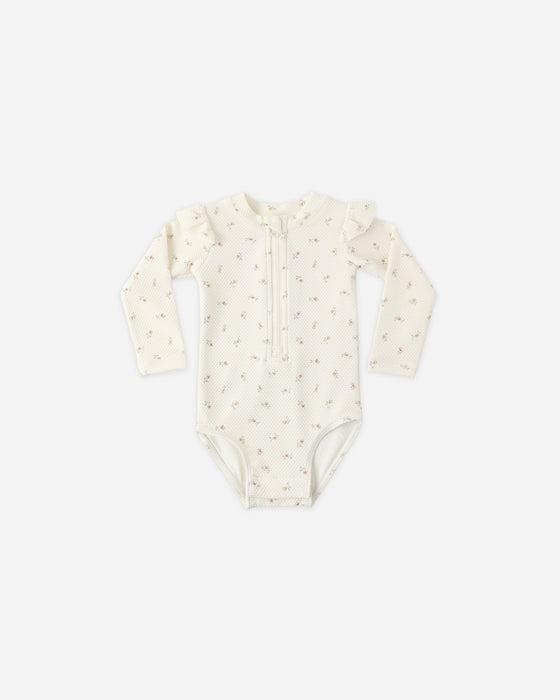 BYRON RASHGUARD ONE-PIECE PETIT FLEUR - IVORY