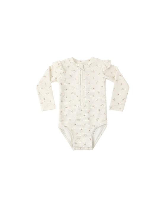 BYRON RASHGUARD ONE-PIECE PETIT FLEUR - IVORY