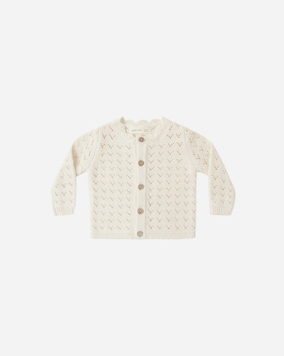 Scalloped Cardigan Natural