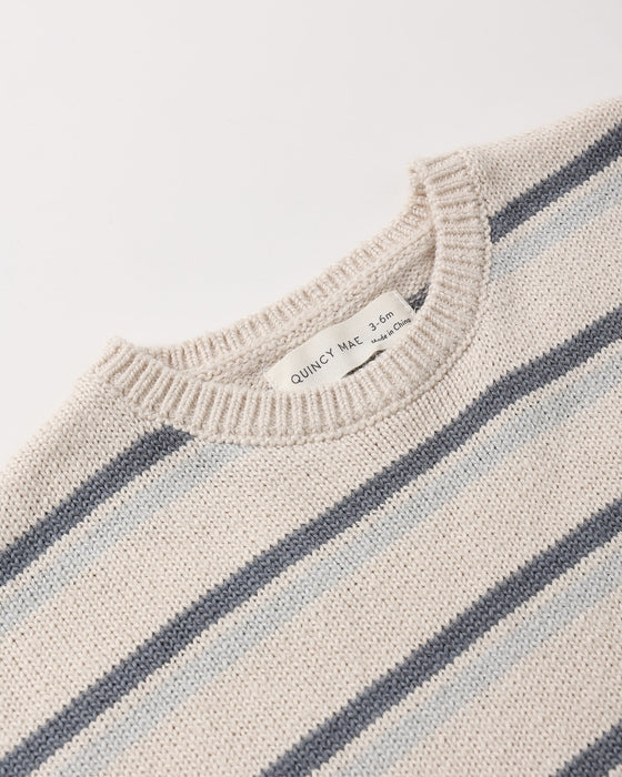 Relaxed Summer Knit Set Ocean Stripe