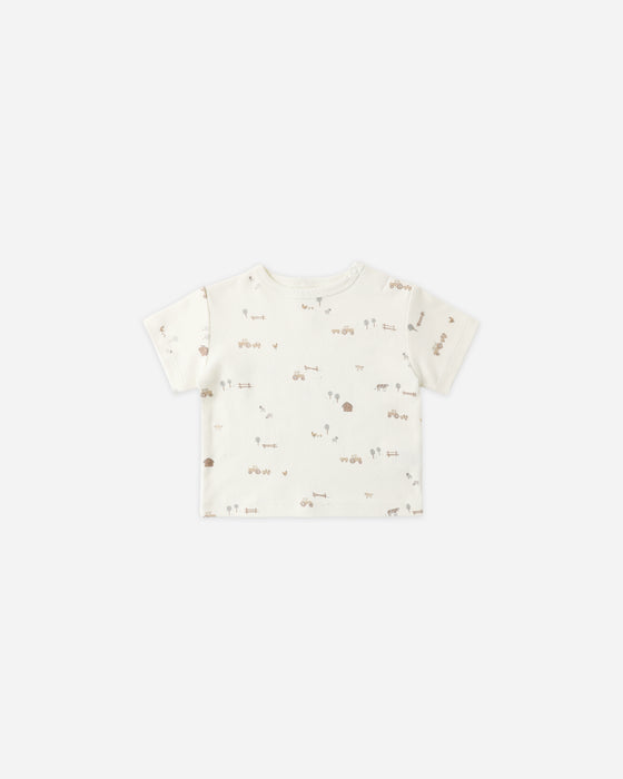 BOXY TEE DINOSAUR - IVORY