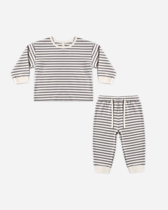 Cozy Set Slate Stripe