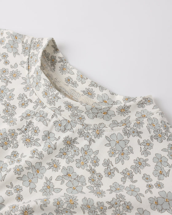 Bamboo Babydoll Dress Blue Floral