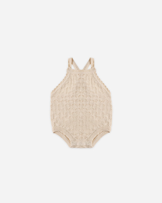 ANNIE KNIT ROMPER ECRU