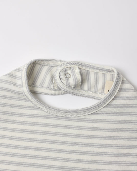 Jersey Snap Bib, 2 Pack Sheep, Cloud Stripe