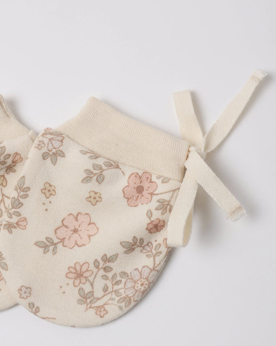 No Scratch Mittens, Set Of 2 Floral Vine, Dusty Rose