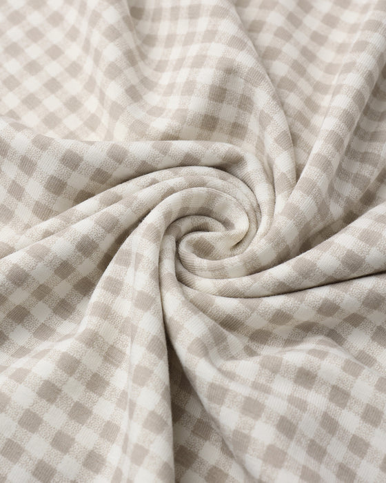 Bamboo Swaddle Oat Gingham