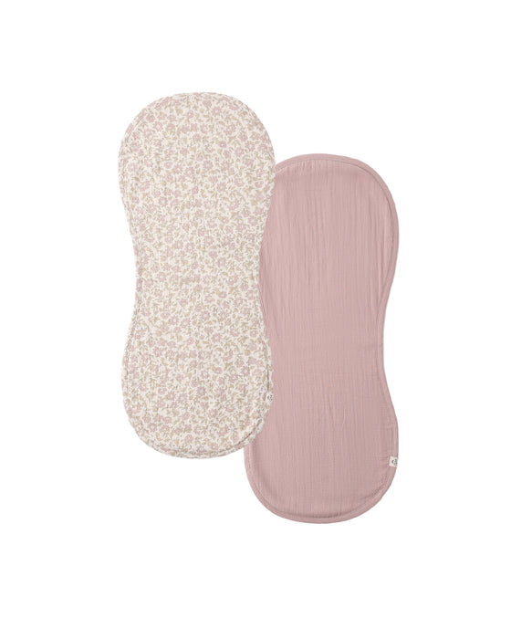 BURP CLOTH, 2 PACK DAHLIA, MAUVE